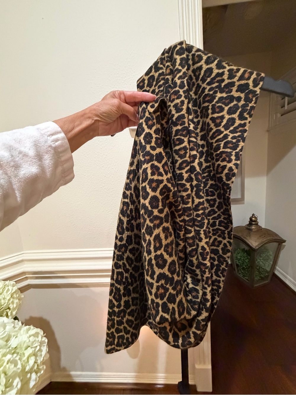 Michael Kors Leopard Print Scarf - Brown/Black